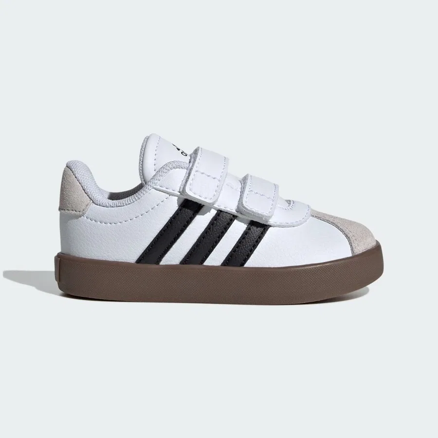Кроссовки с липучками VL Court 3.0 adidas, Бело-черный