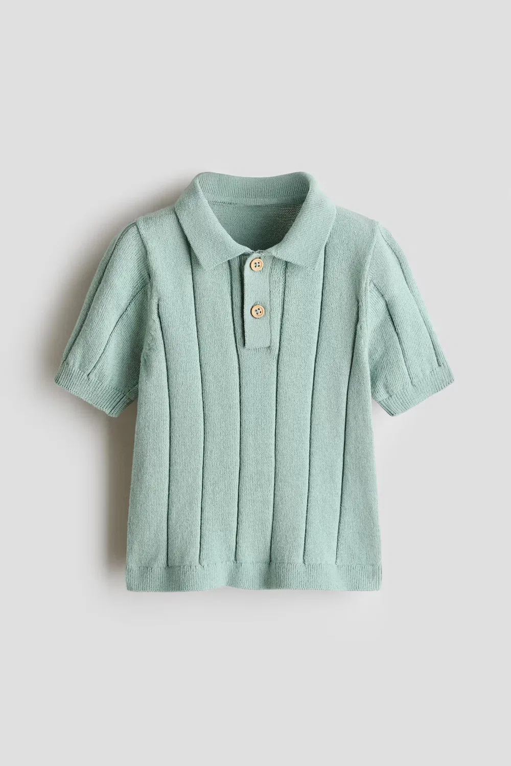 Вязаная рубашка-поло H&M, Hellgrün