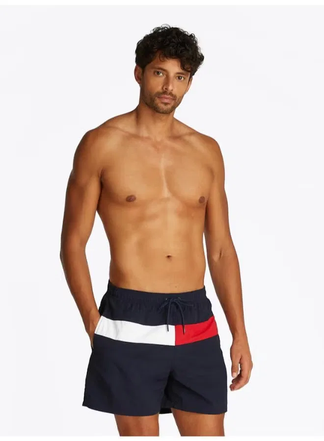Шорты для плавания свободного кроя с цветными блоками, Tommy Hilfiger, голубой — фото 3