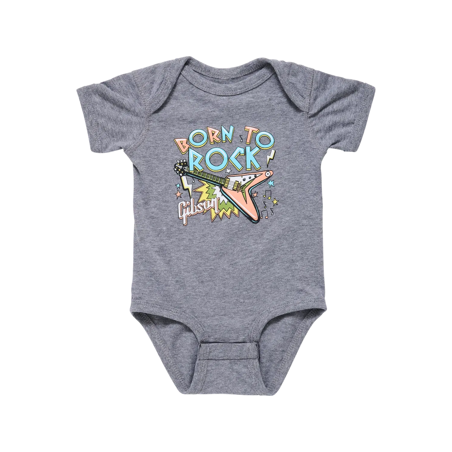 Детский боди с принтом Gibson Born To Rock Baby Onesie Gibson, Gray