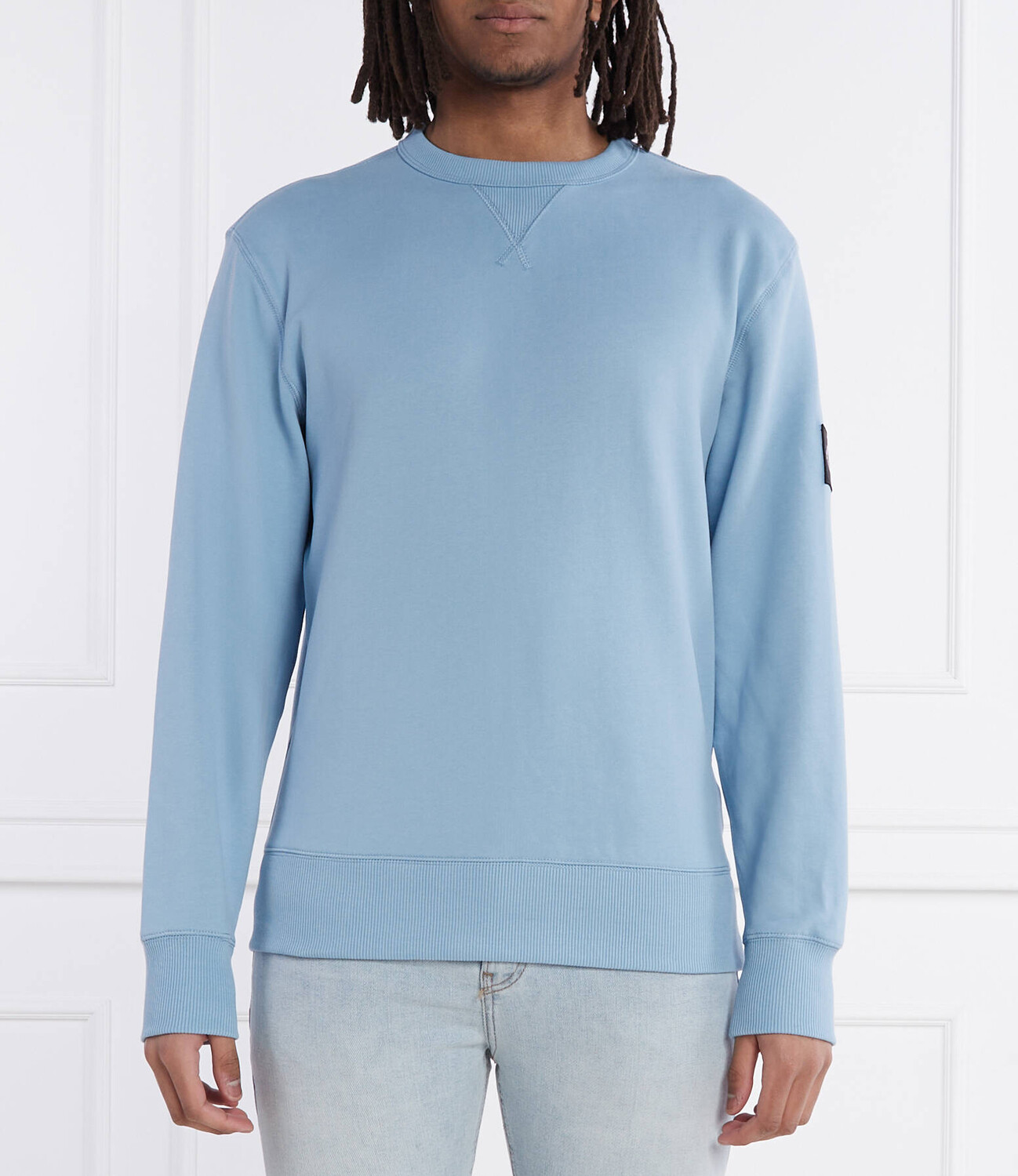 

Толстовка CALVIN KLEIN JEANS BADGE Regular Fit, небесно-голубой