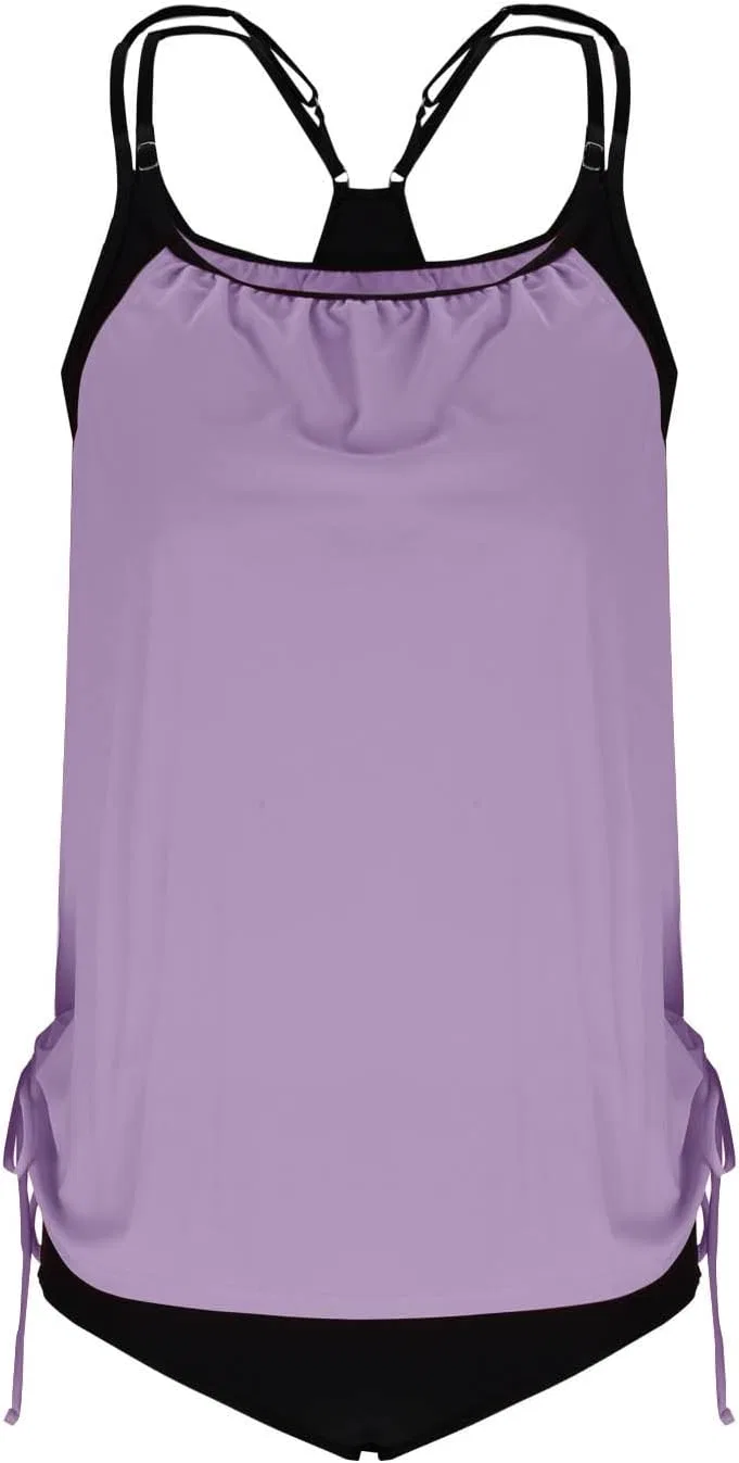 Женский танкини с регулируемыми бретелями Generic, Purple — фото 3