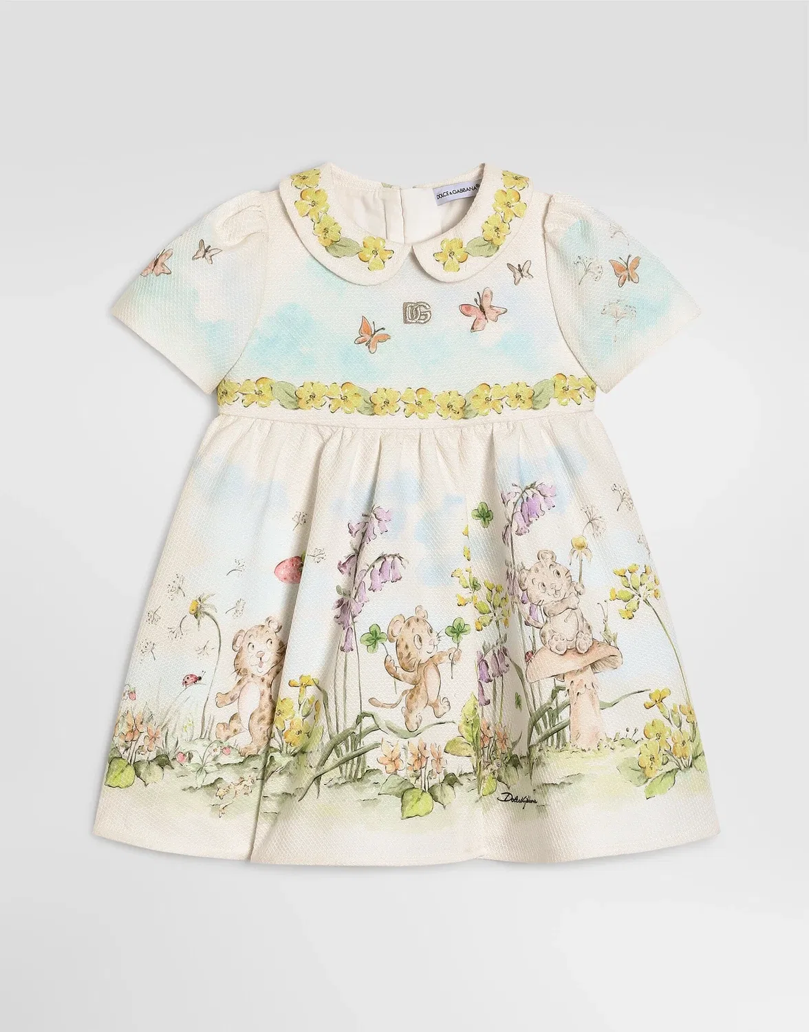 Платье из пике с панталонами Dolce&Gabbana, белый