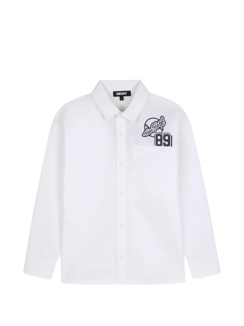 Рубашка с нагрудным карманом и логотипом Dkny Kids, белый