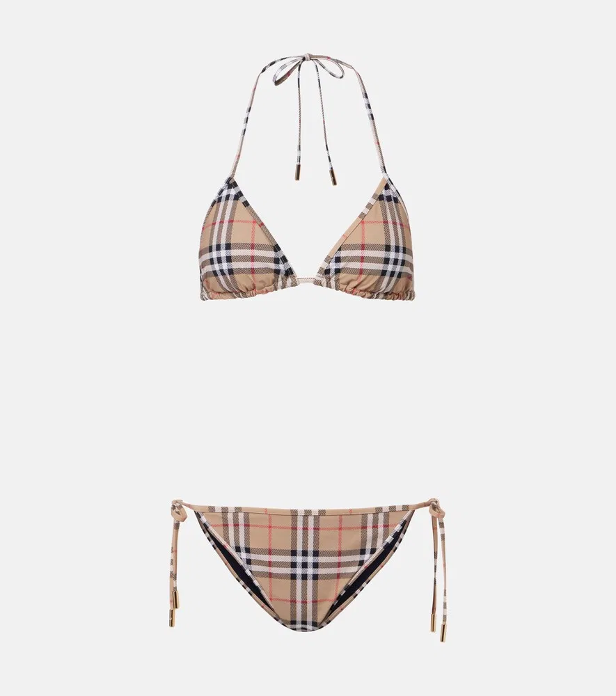 Бикини в клетку Burberry , бежевый