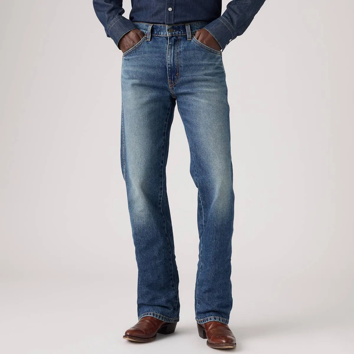 Мужские джинсы в стиле вестерн 507, узкие, расклешенные Levi's, Caught In The Rain - Medium Wash — фото 2