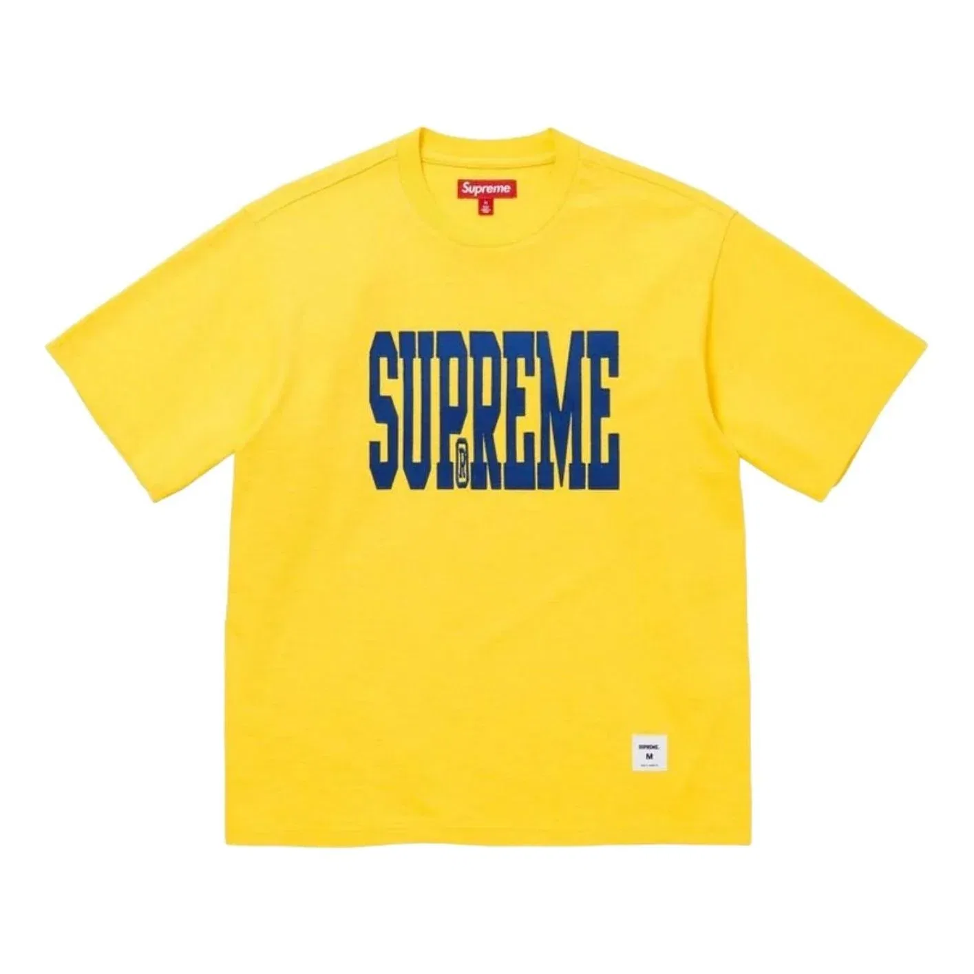 Мужская футболка FW26 Stretch Applique S/S T-Shirt 'Yellow' Supreme, желтый