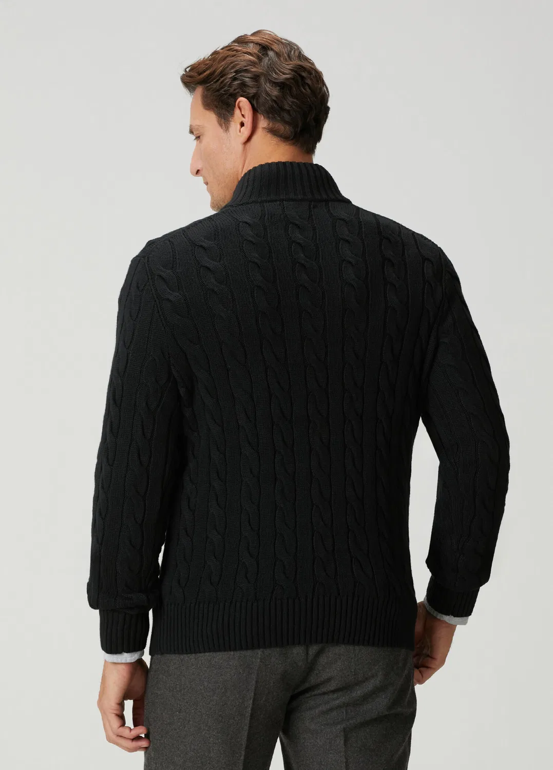 Свитер с воротником на молнии Polo Ralph Lauren, black — фото 4