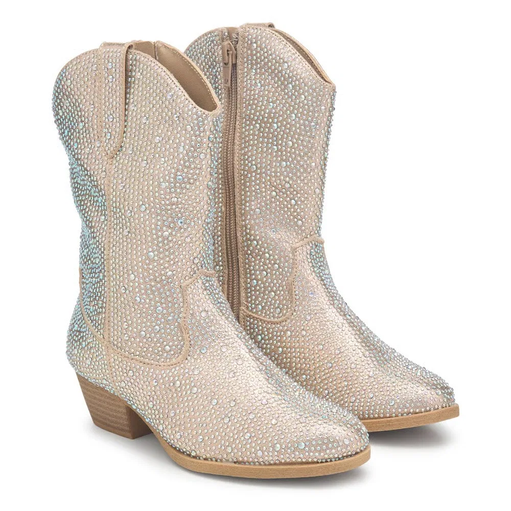 Детские ковбойские сапоги William со стразами Jellypop, Metallic Rhinestone