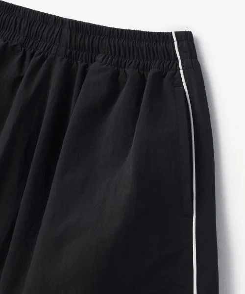 Детские спортивные штаны с широкими штанинами и кантом Black MUSINSA STANDARD KIDS, Black — фото 4