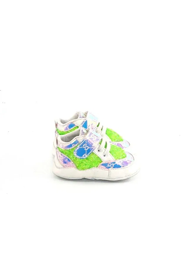Детские пинетки для новорожденных с цветным принтом Babytor, White F Green Pink