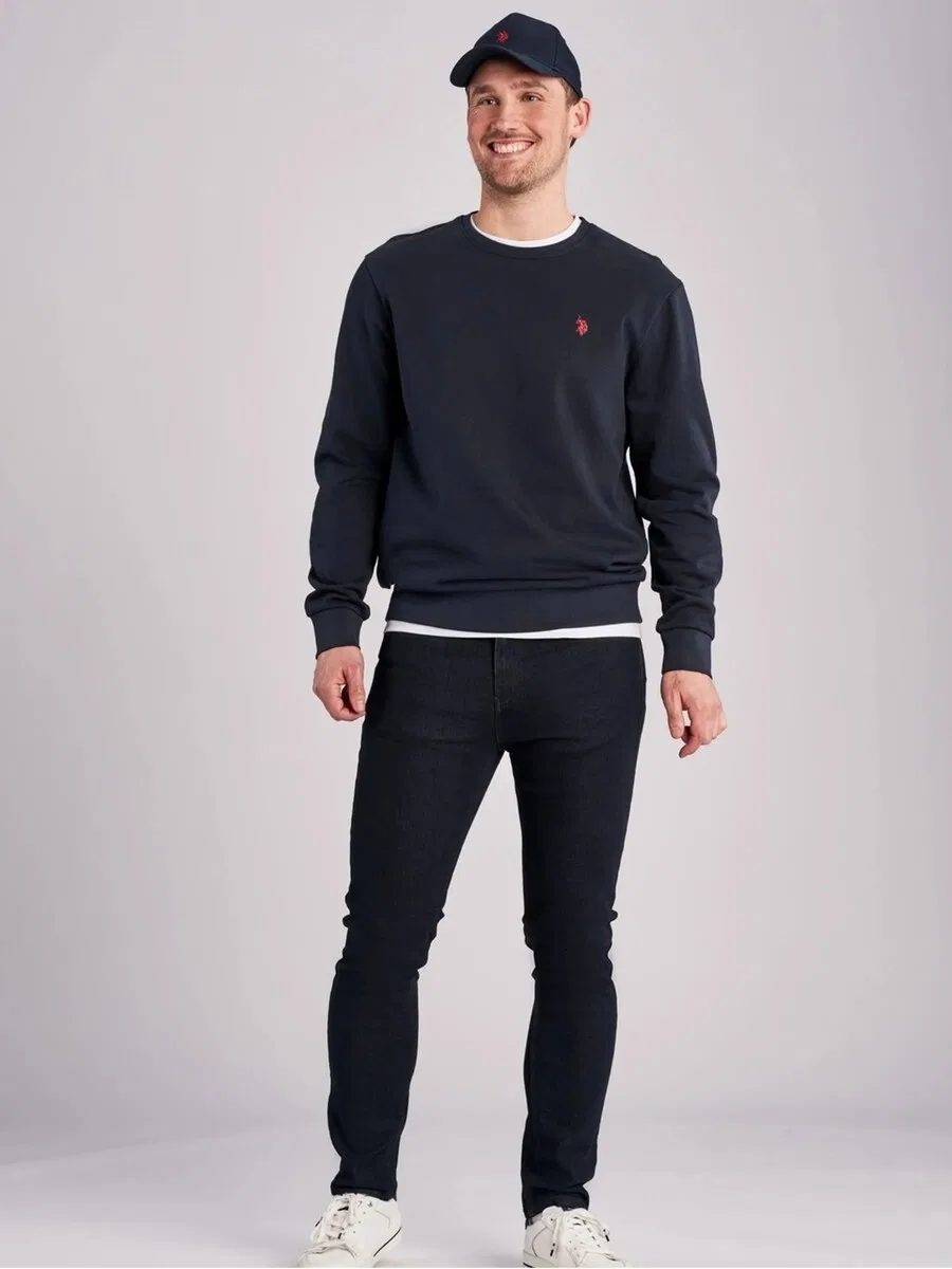 Толстовка U.S. Polo Assn. 'UMHugo' темно-синего цвета — фото 4