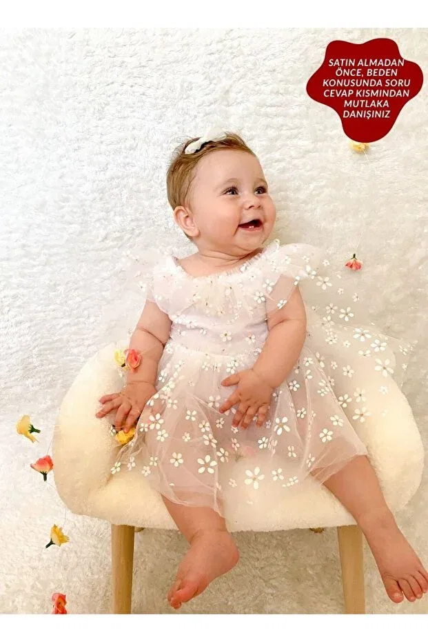 Детский ромпер для девочек с цветочным принтом Aysskids, White