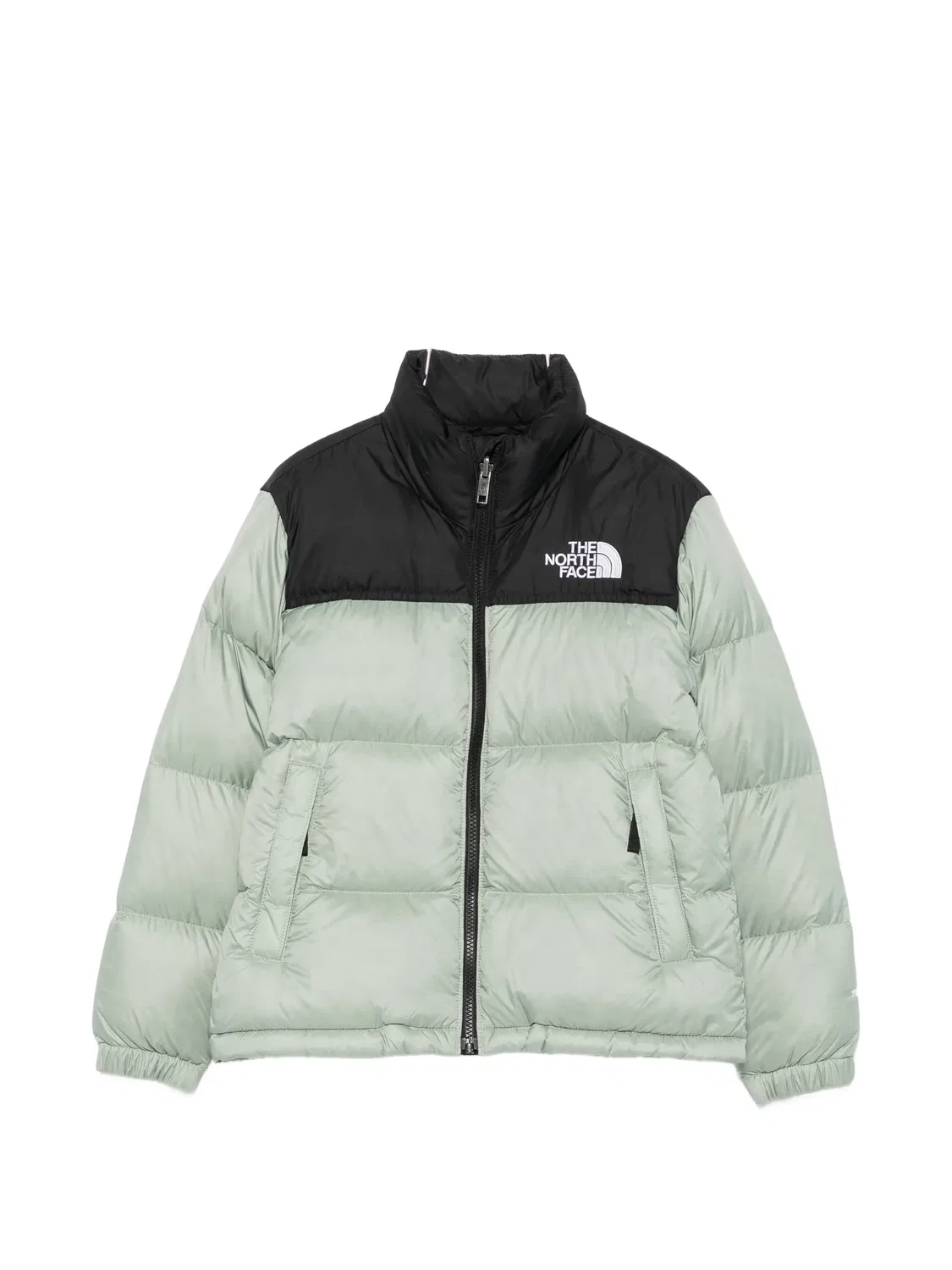 Стеганая куртка Nuptse The North Face Kids, зеленый