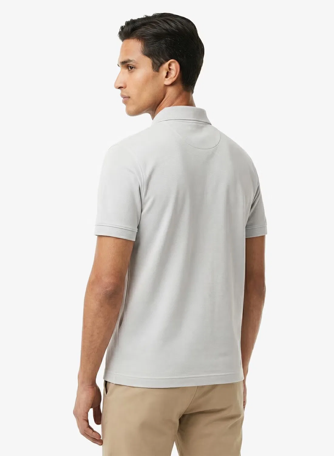 Поло с жаккардовым воротником Lacoste, вересковый — фото 2