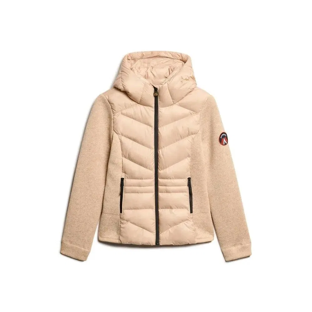 Женская стеганая куртка с капюшоном Superdry Storm Hybrid, Beige / Brauner Ton