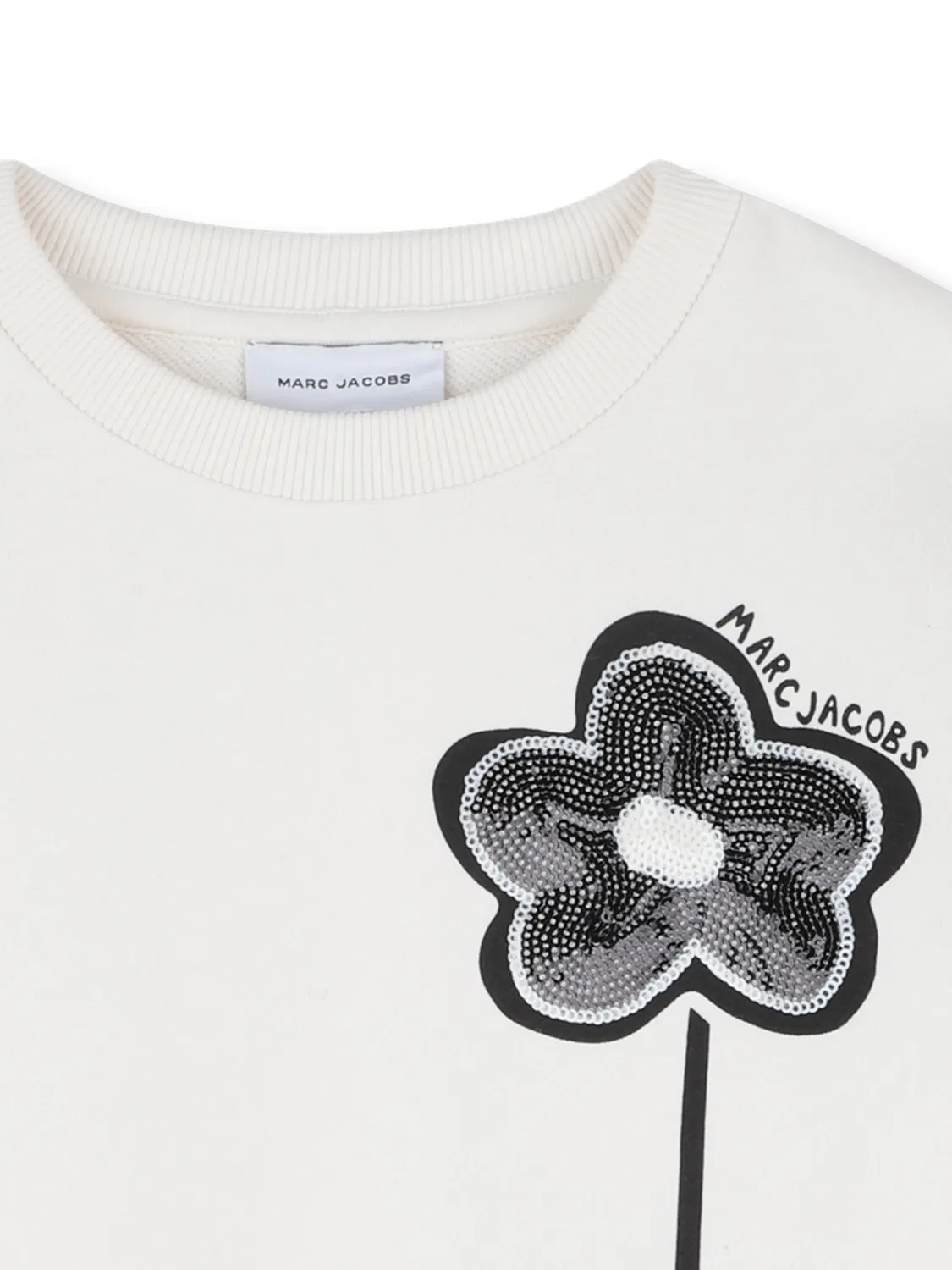 Marc Jacobs Детский свитшот с цветочной аппликацией - нейтральные — фото 2