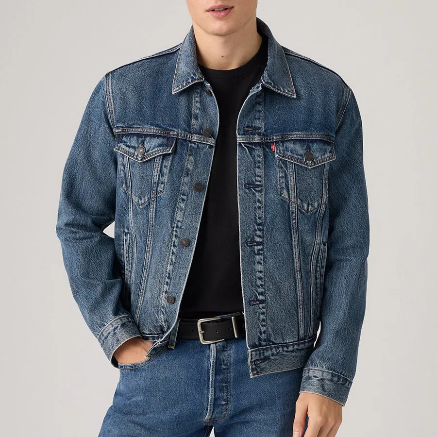 Мужская джинсовая куртка Levis, Medium Blue — фото 3