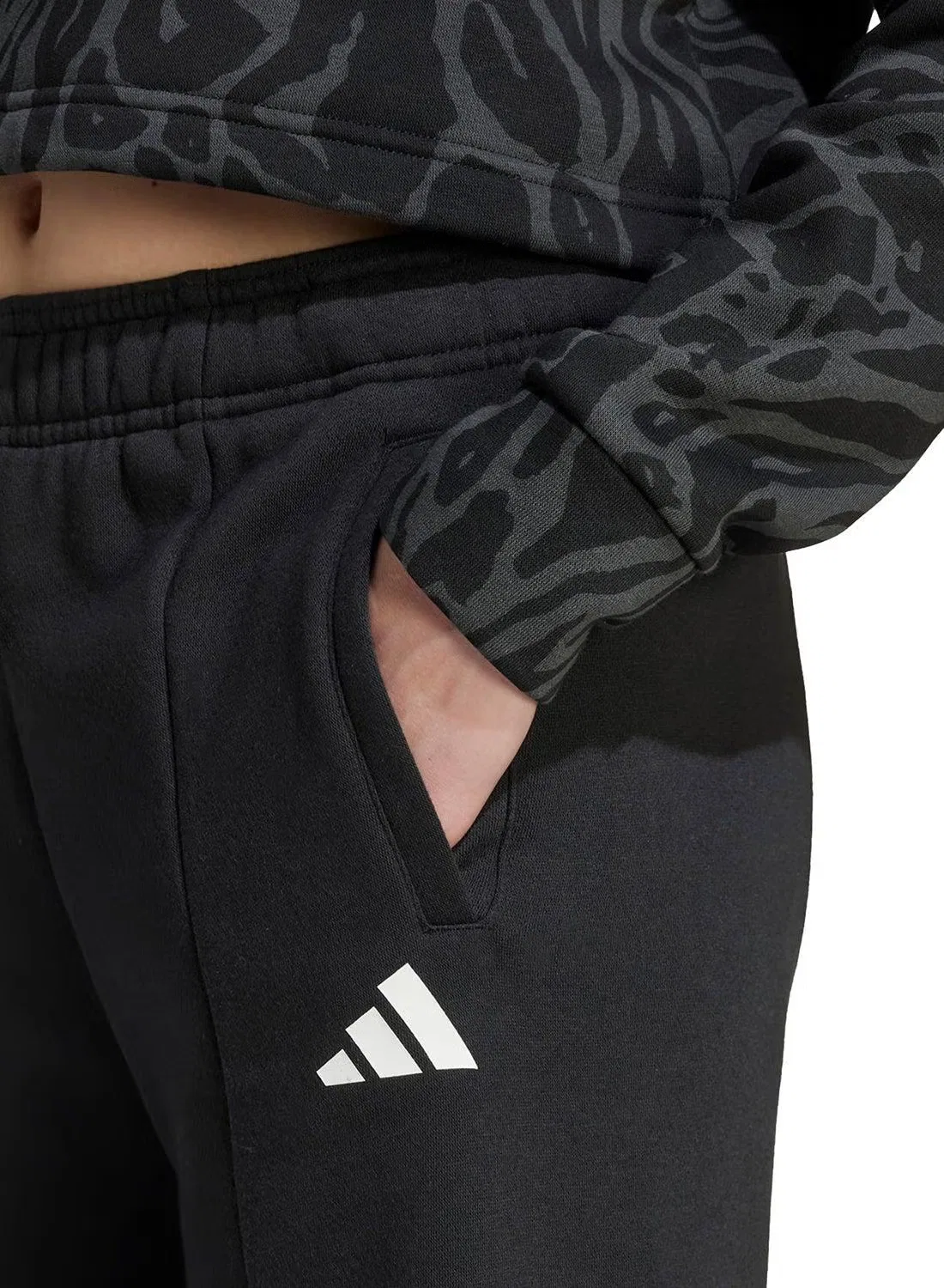 Штаны с принтом Adidas, черный — фото 3