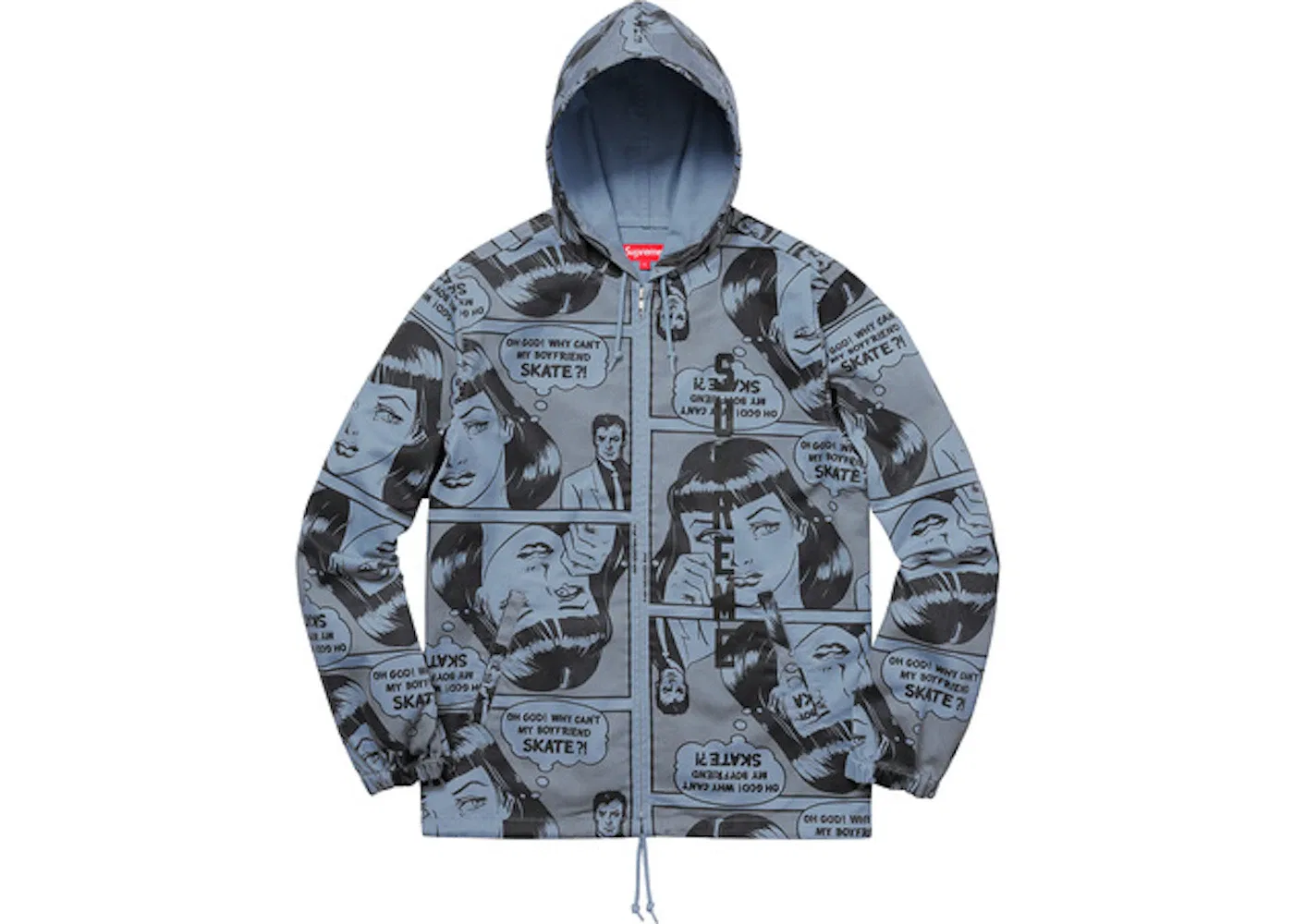 Мужская куртка с капюшоном Thrasher Boyfriend Supreme, Dusty Blue