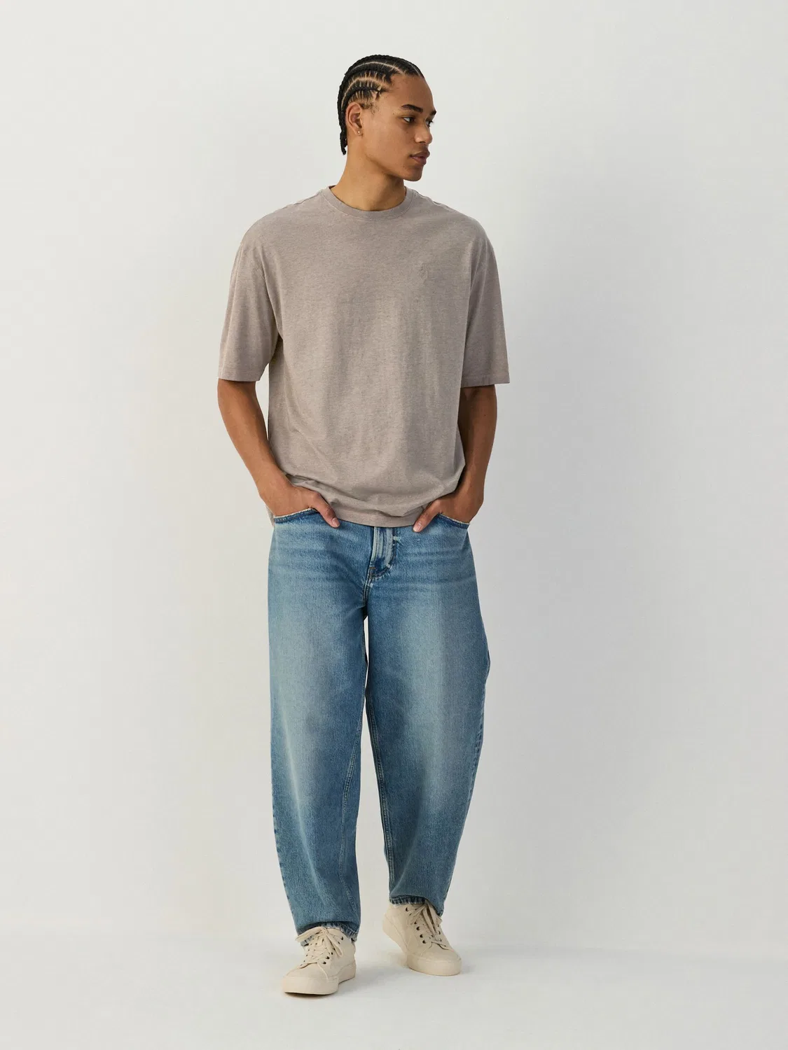 Футболка Relaxed Fit Lightweight Garment Dyed Next, нейтральный марл — фото 2