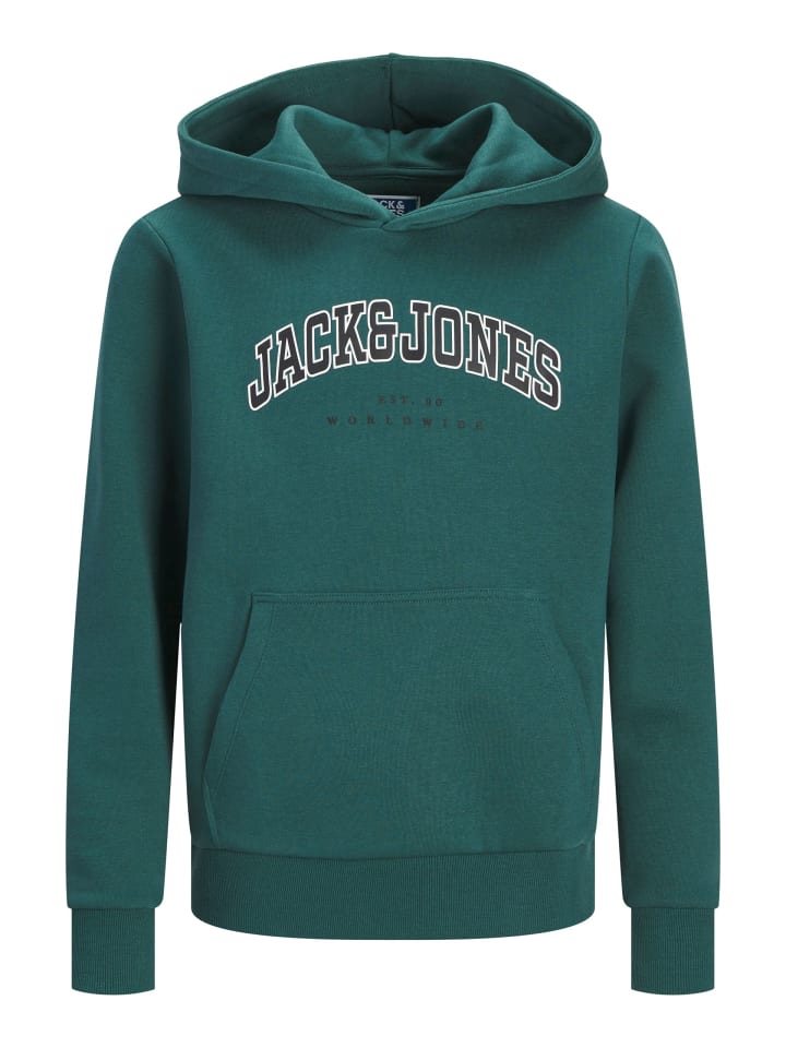 

JACK & JONES Junior Толстовка JJECALEB VARSITY SWEAT HOODIE JNR в Атлантическом океане