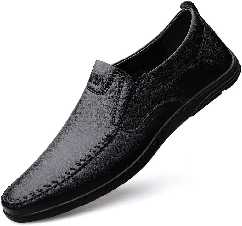 Туфли мужские на кожаном верхе, Loafers, черные PUGHGAETZF