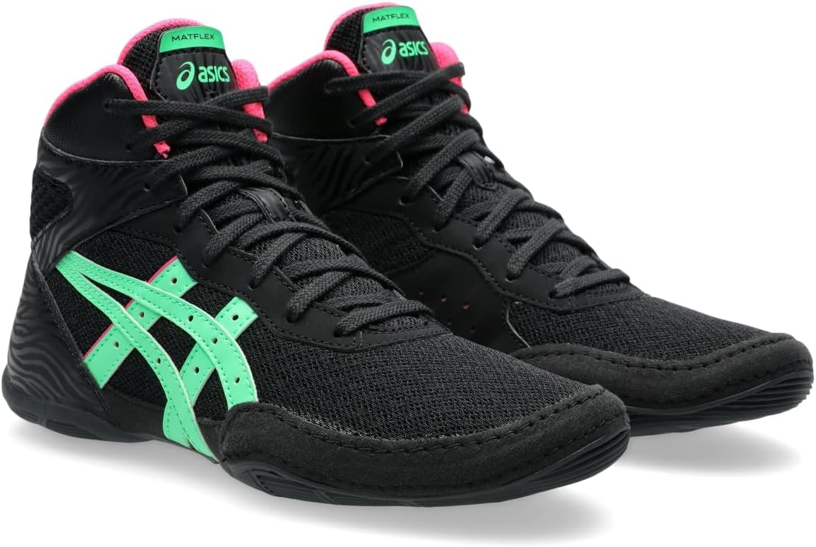 Детские борцовские кроссовки Asics Matflex 7 для школьников, черный — фото 2