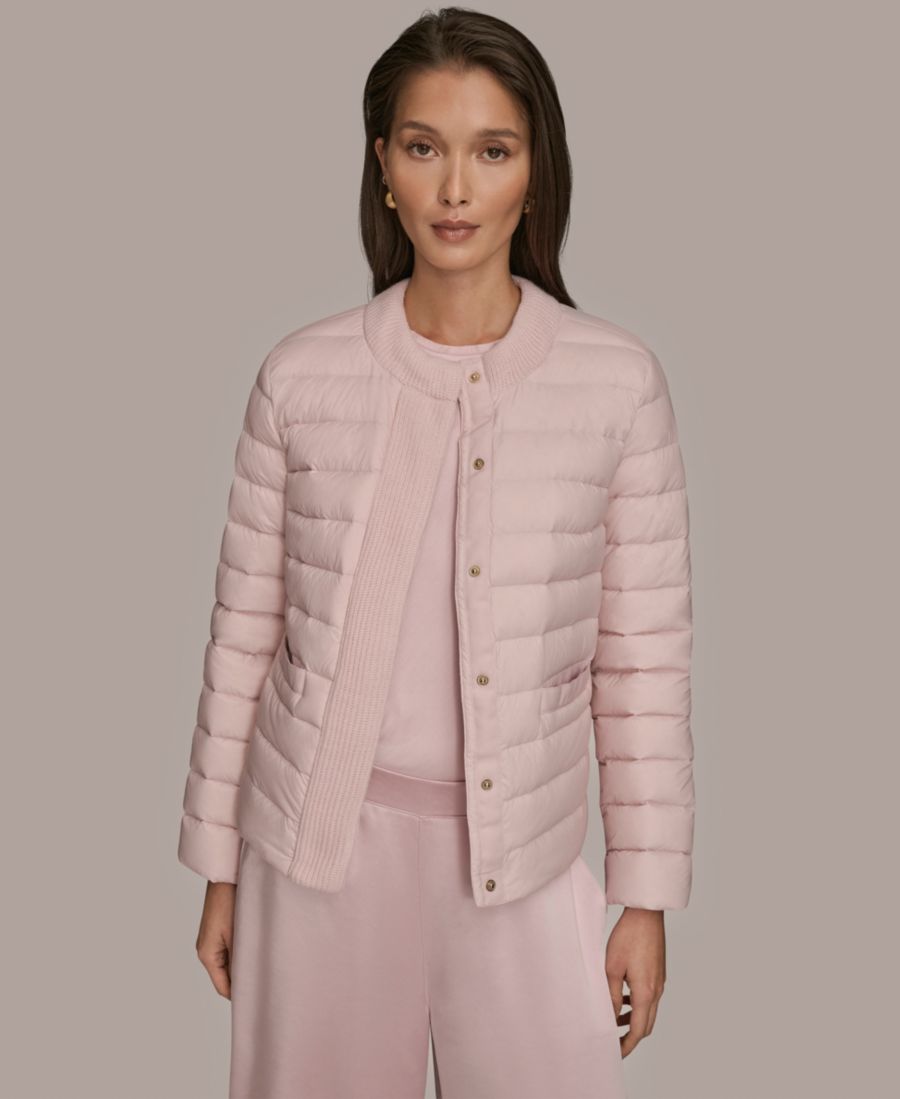 

Женская пуховая куртка с воротником Donna Karan Weekend, Pink Wisteria