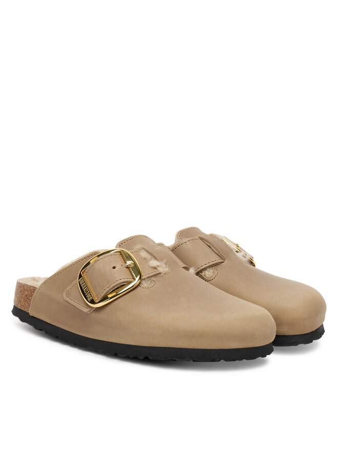 Сабо Boston Big Buckle Shearling 1030444 Birkenstock, коричневый — фото 2