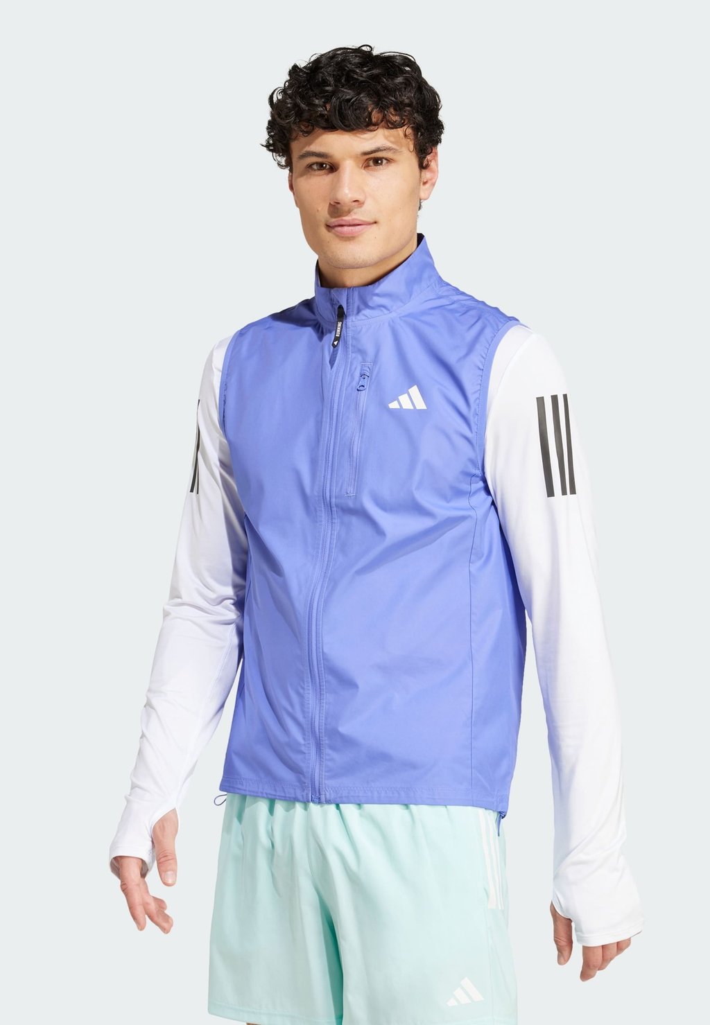 

Жилет OWN THE RUN adidas Performance, светло-голубой