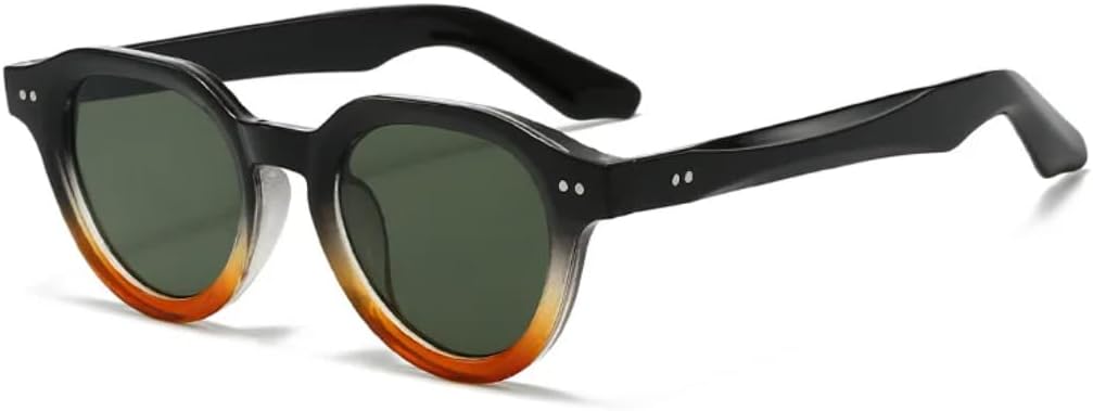 

Модные солнцезащитные очки для мужчин и женщин, для наблюдения за закатом, повседневные, для путешествий, солнцезащитные очки с защитой от УФ-излучения UV400, овальной формы TVTBBVV, Black Tea Green