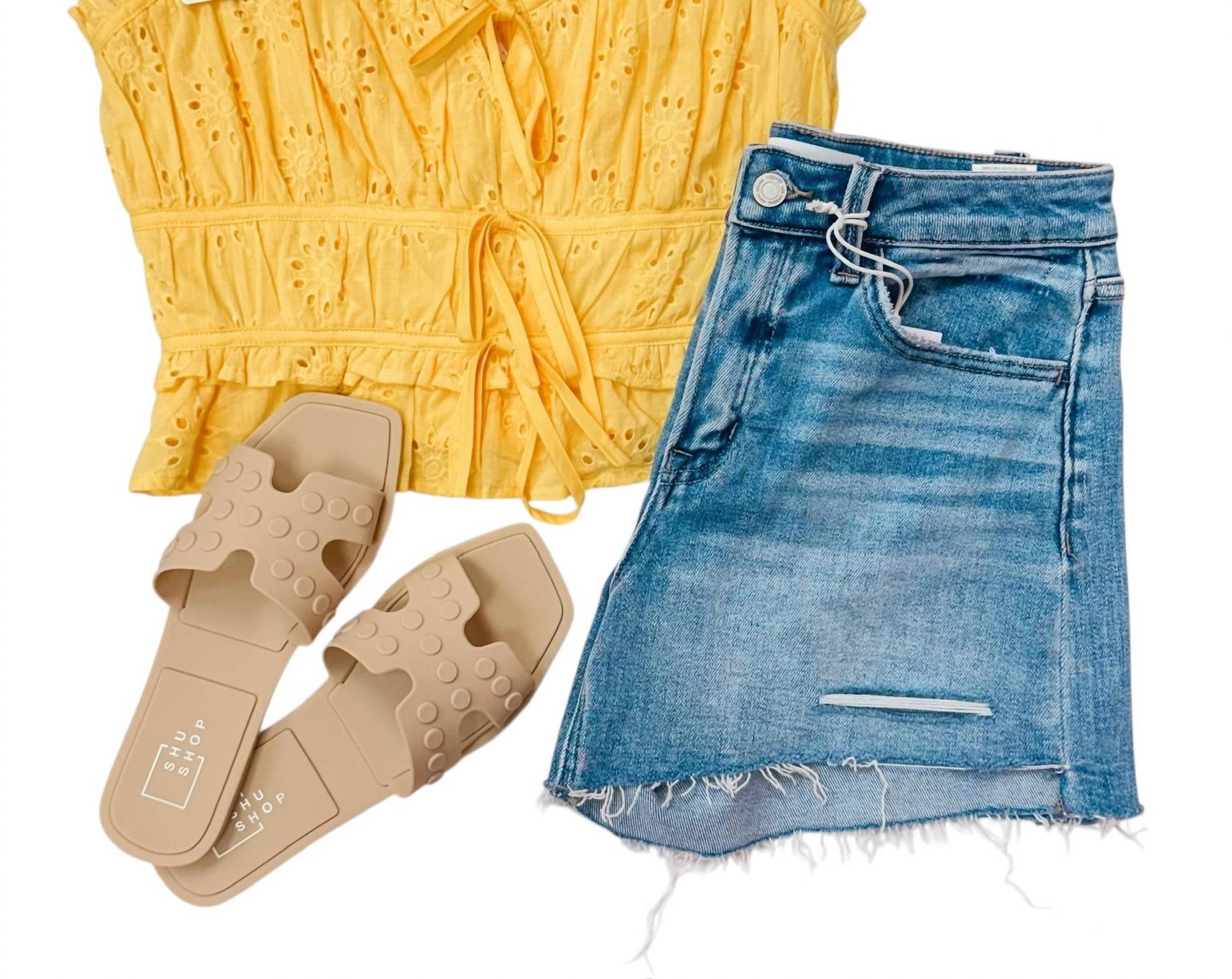 

Женская блузка You Are A Babe с ажурными вставками в лимонном цвете Entro, Lemon