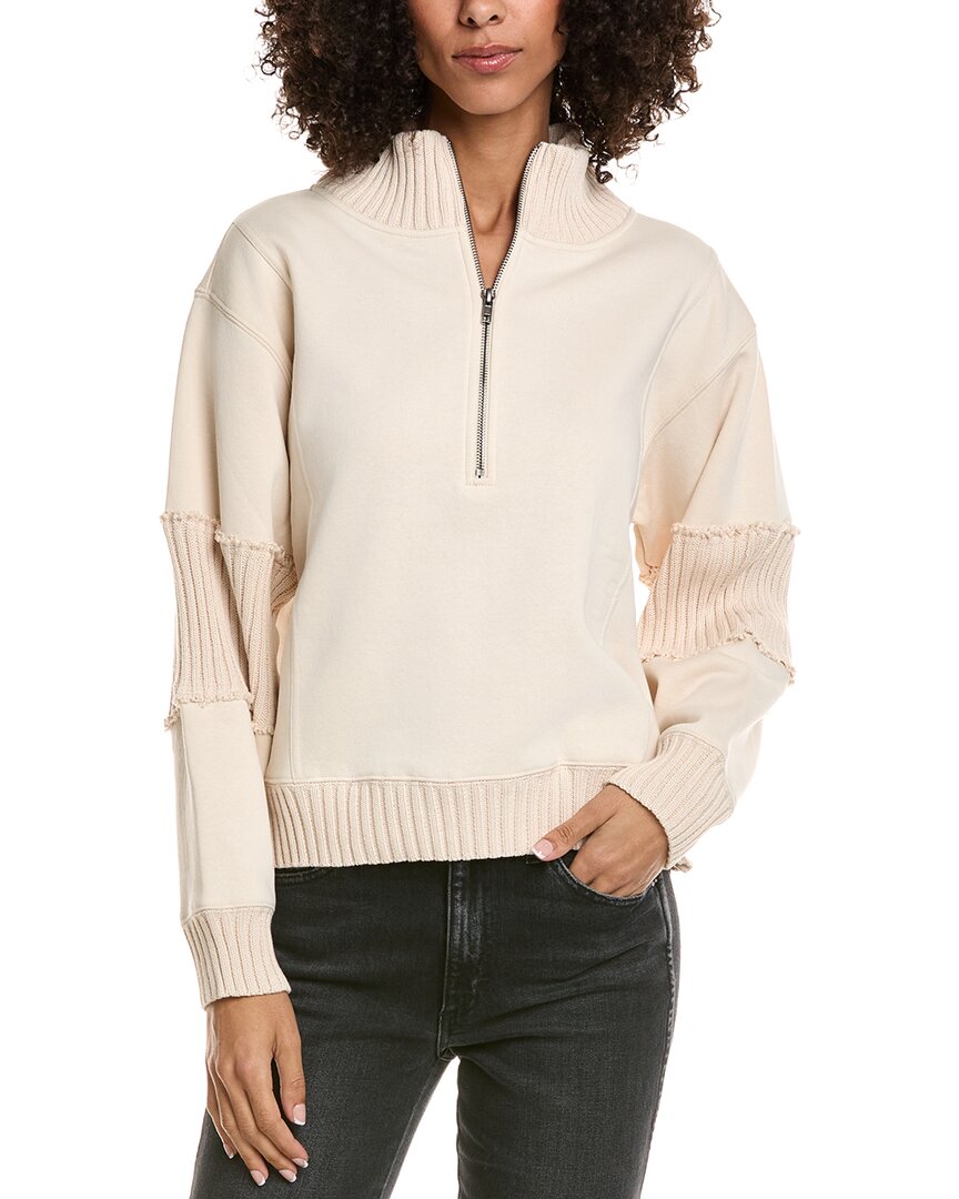 

Винтажный флисовый свитер Havana Quarter с застежкой-молнией 1/4 Vintage Havana, белый