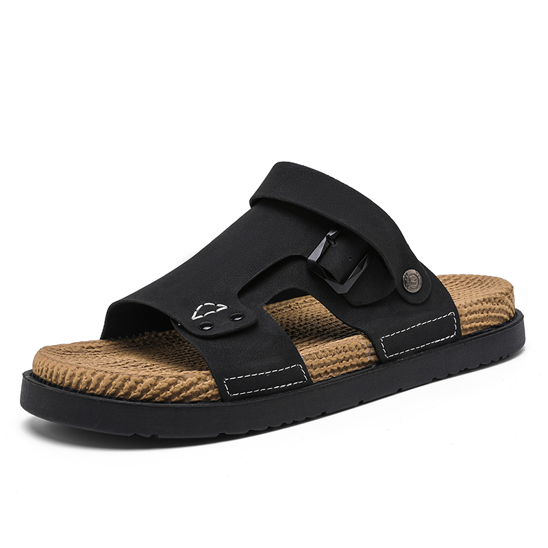 

NANJIREN Пляжные сандалии мужские песочные черные, цвет Black