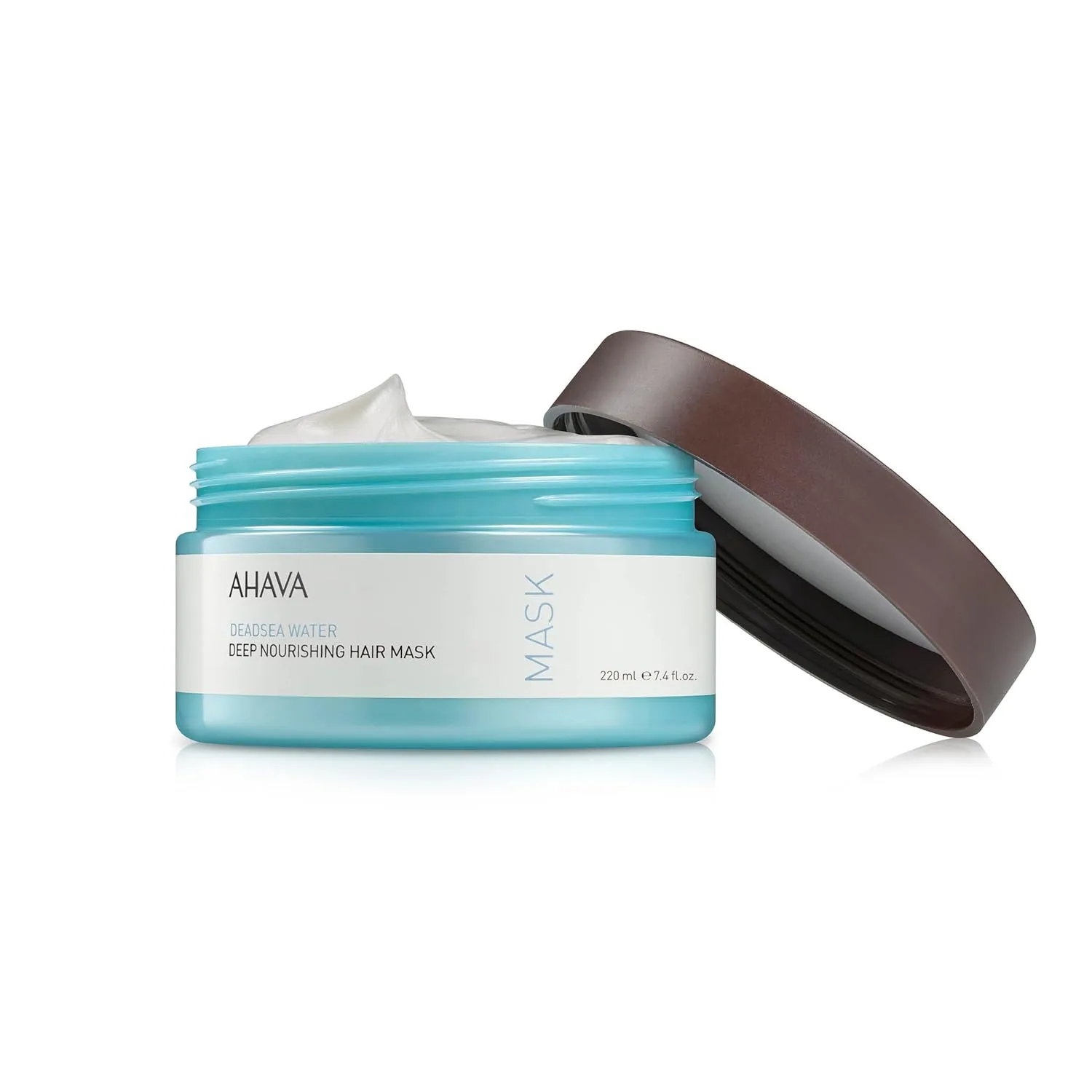 AHAVA Dead Sea Water Deep Nourishing Hair Mask - питательная и кремовая маска для восстановления блеска, уход за кожей головы и волосами, с Osmoter, маслом жожоба и аргановым маслом, 220 мл — фото 3
