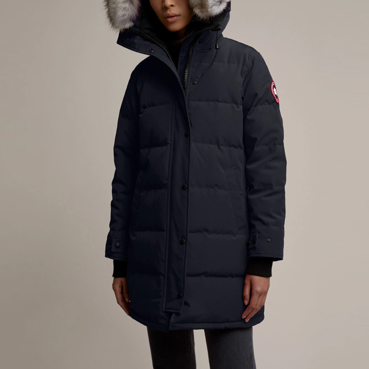 Куртка пуховая Shelburne темно-синяя Canada Goose женская — фото 3