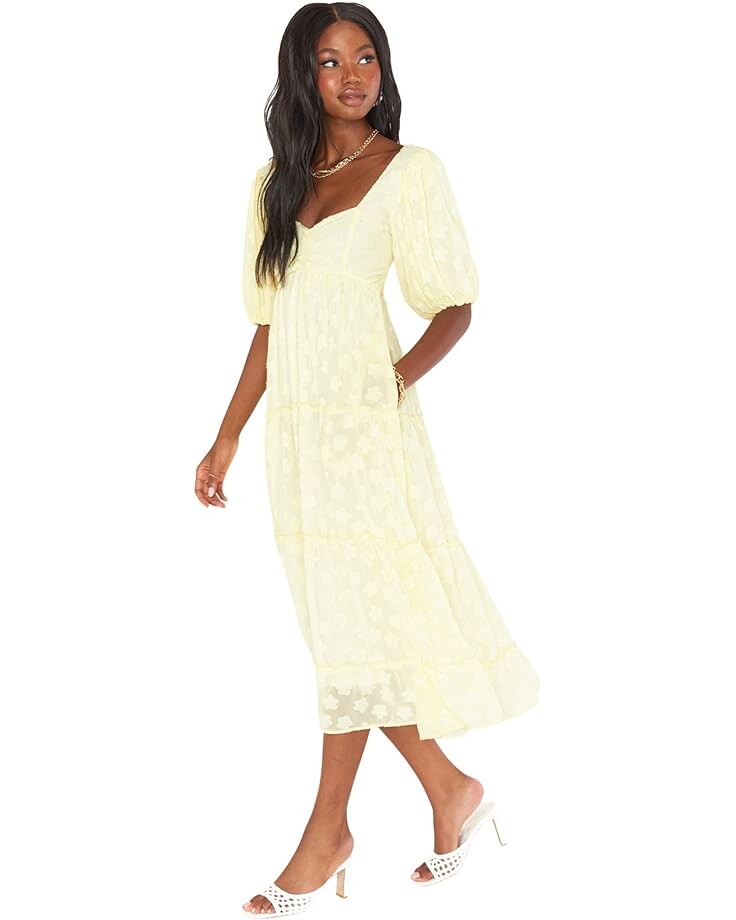 

Платье Show Me Your Mumu Odette Midi Dress, цвет Yellow Daisy