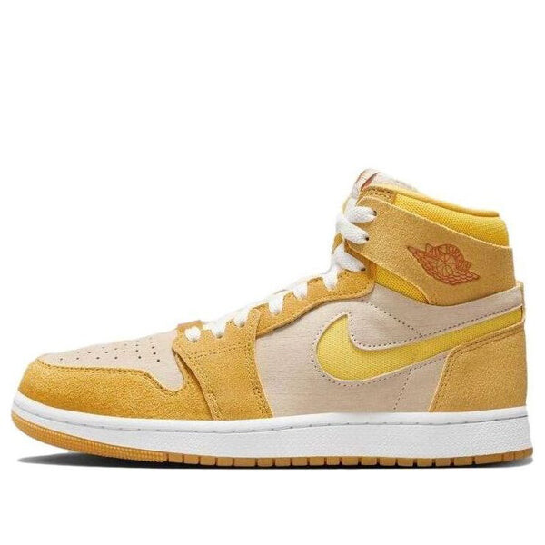 Кроссовки 1 высокие zoom комфорт 2 Air Jordan, желтый