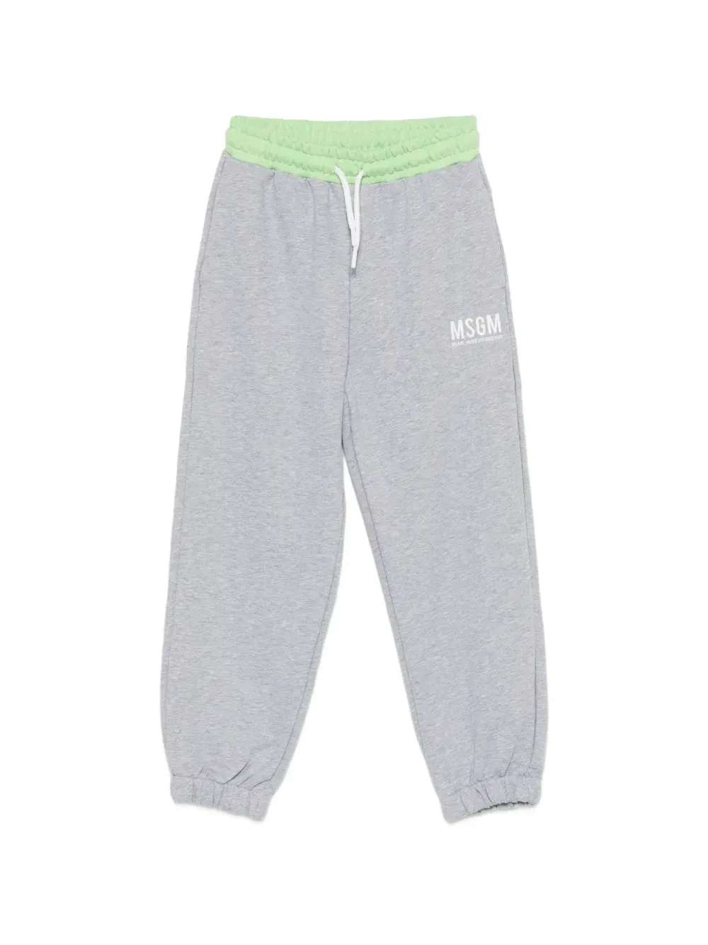 Спортивные брюки с кулиской и логотипом Msgm Kids, серый