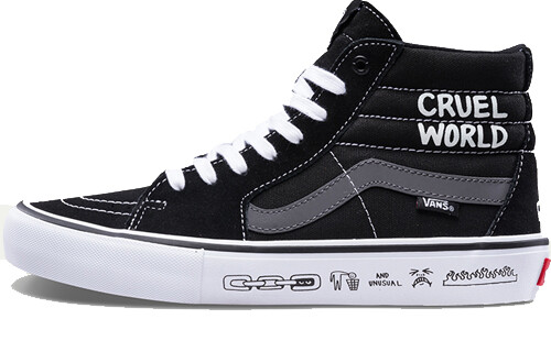 

Кроссовки Cult X Vans SK8 Hi Pro Cruel World, Серый, Кроссовки Cult X Vans SK8 Hi Pro Cruel World