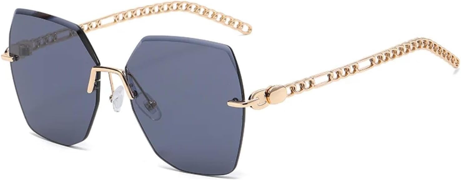 

Солнцезащитные очки с защитой от УФ-излучения UV400 | Без оправы, увеличенного размера | Для женщин и мужчин | Для занятий спортом на открытом воздухе и вождения DSVIGF, Black