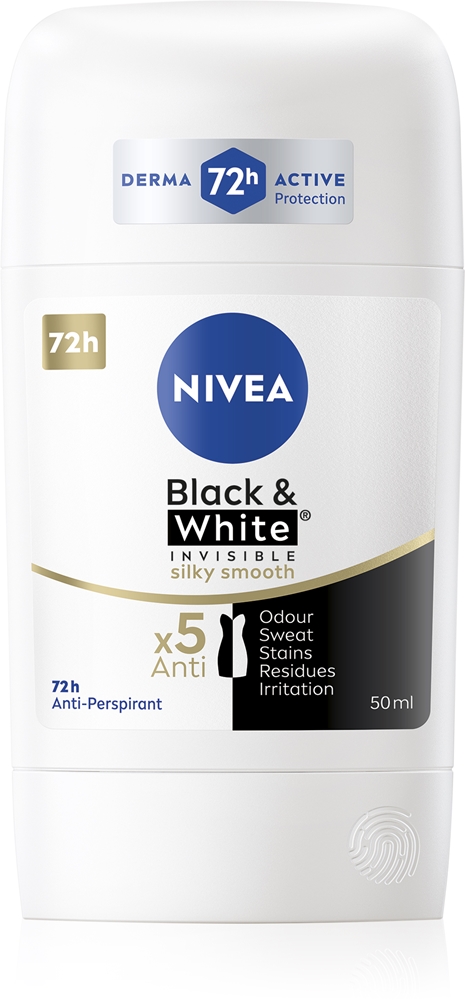 

Черно-Белый невидимый шелковистый антиперспирант-карандаш Nivea, 50 мл