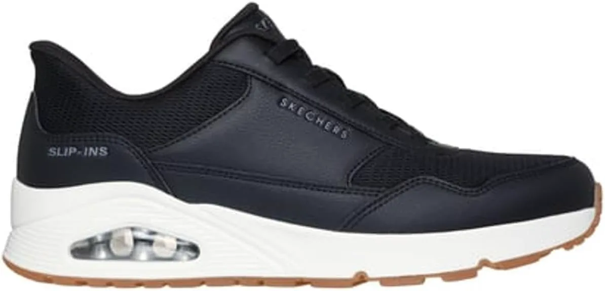 Мужские кроссовки Skechers Uno - Banksia без застежек, черный — фото 4