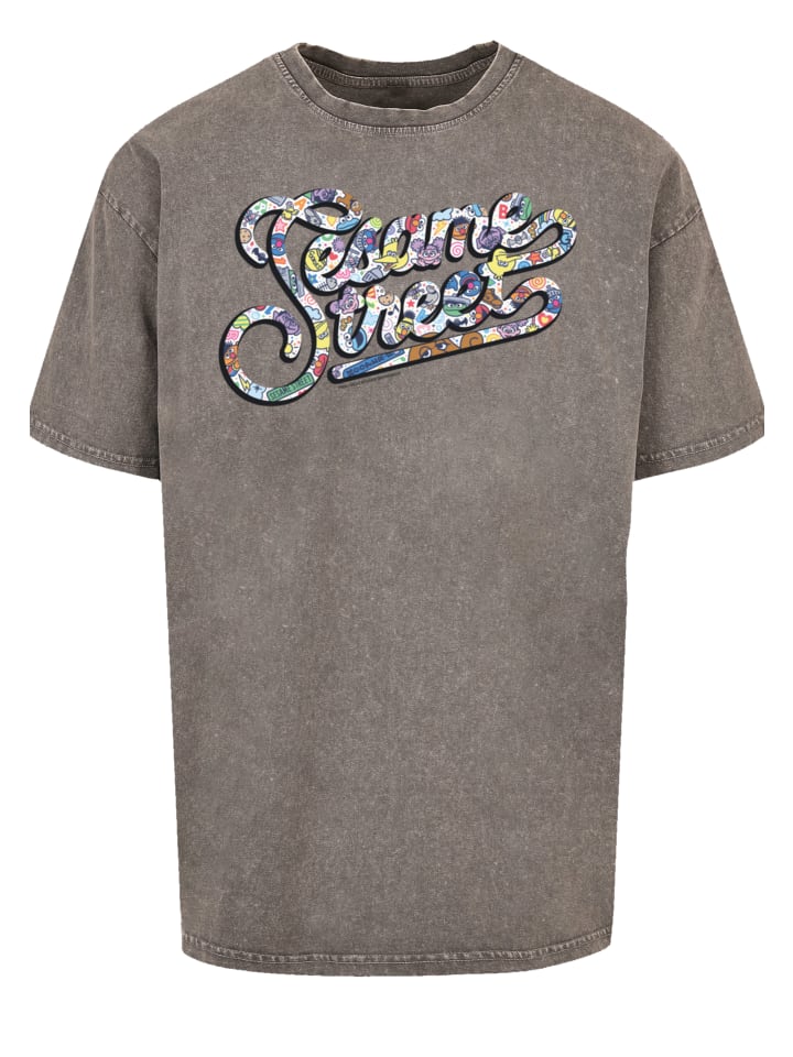 

Футболка F4NT4STIC Oversize T-Shirt Sesamstraße Coloured lettering, серый