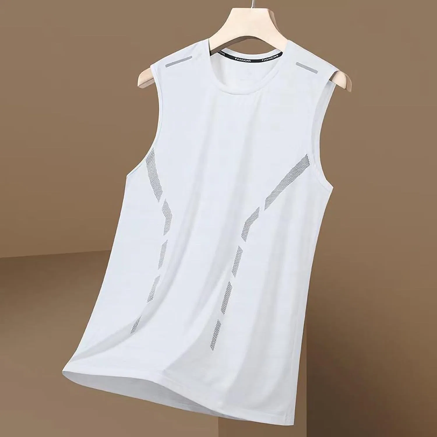Мужской топ без рукавов Breathable Quick Dry, Generic, White — фото 3