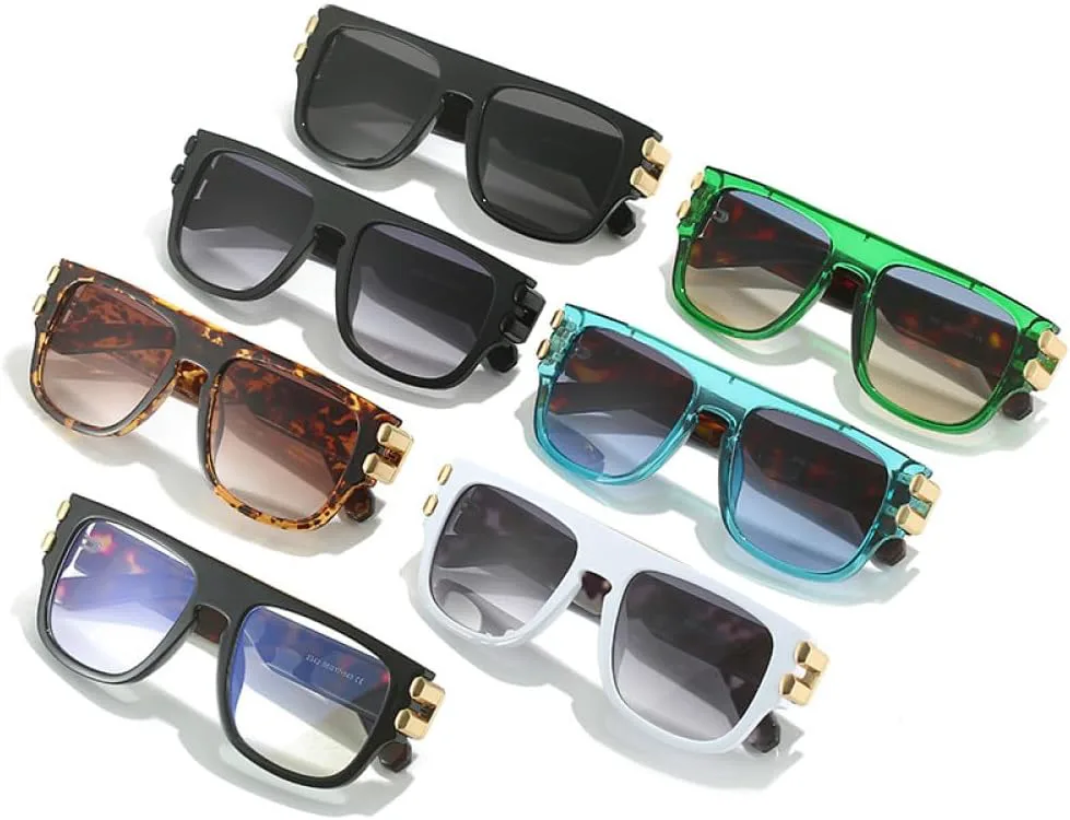 

Женские солнцезащитные очки с градиентным переходом цвета, сине-зеленые оттенки, защита от ультрафиолета UV400, ретро-очки для мужчин LANGSER, Blue Grey Blue