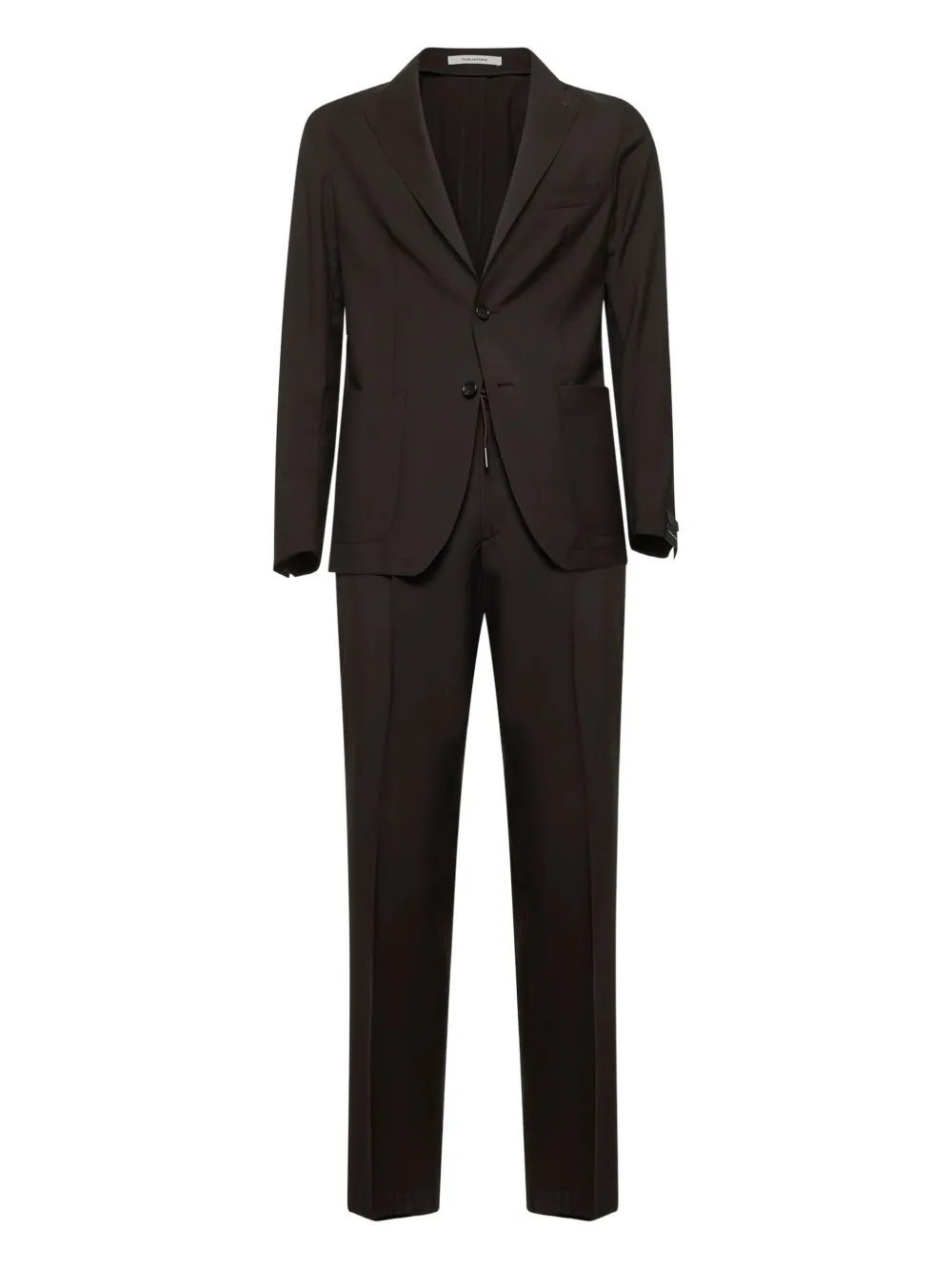 

Костюм с двумя пуговицами и значком с логотипом Tagliatore, коричневый