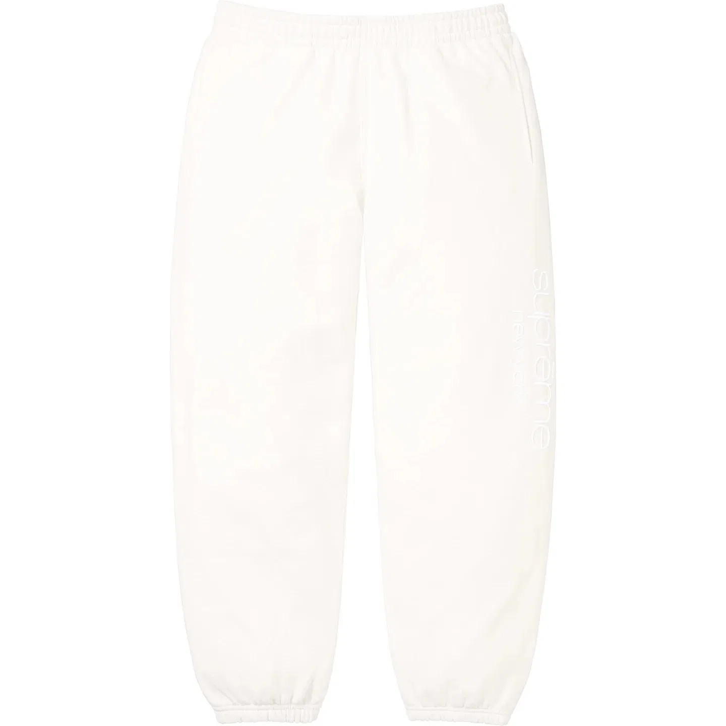 Спортивные штаны классические с логотипом SS26 WEEK3, трикотажные, унисекс Supreme, Ecru/Beige