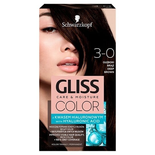 

Краска для волос Gliss Color крем-краска 3-0 Темно-коричневый Schwarzkopf